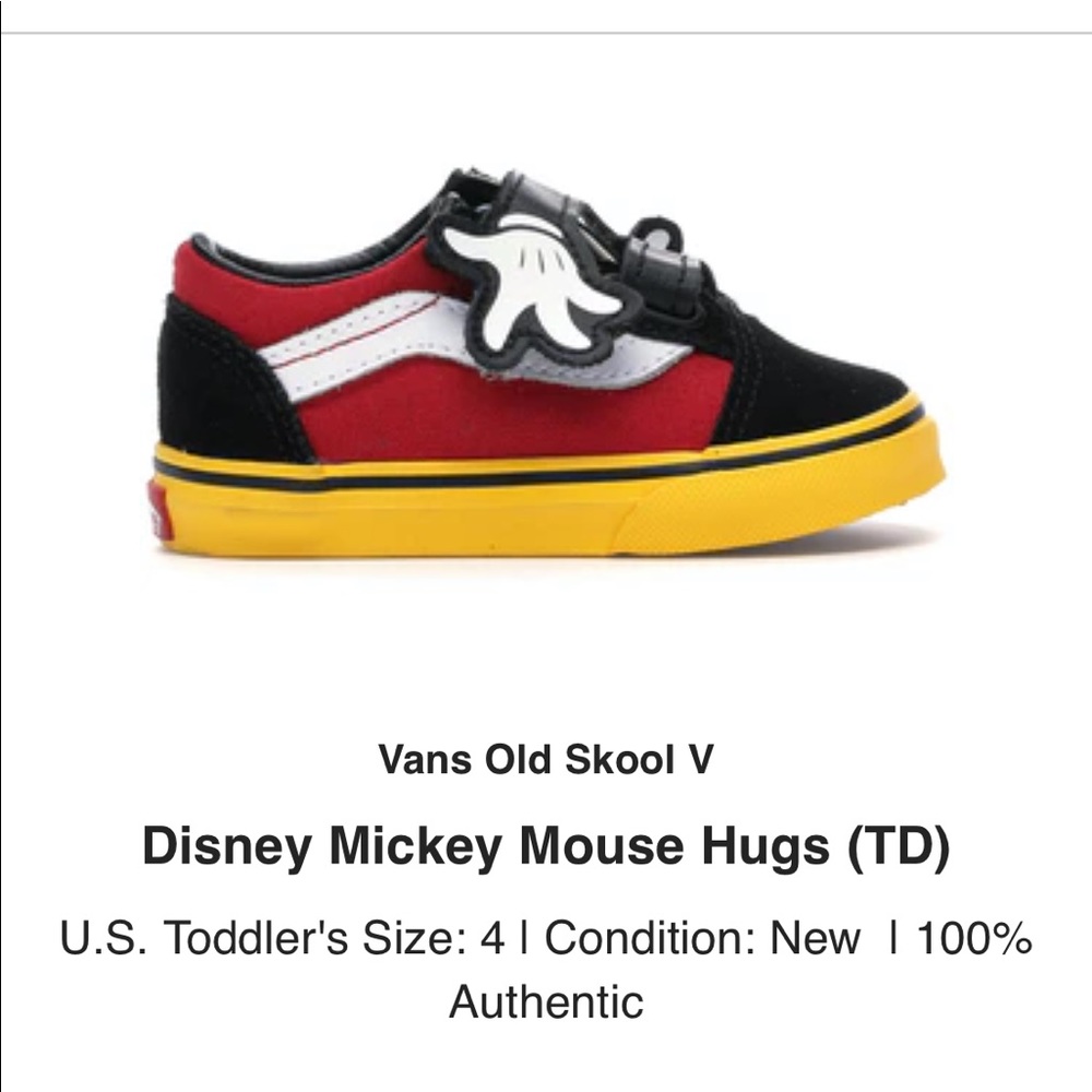 Size 4c Mickey Mouse vans